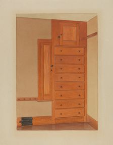 Shaker Built-In Cupboard, 1935/1942. Creator: Unknown