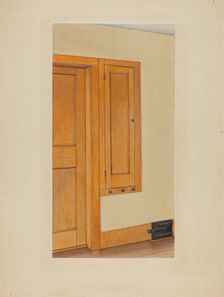Shaker Built-In Cupboard, 1937. Creator: Sumner Merrill