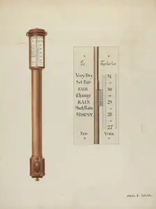 Shaker Barometer, c. 1937. Creator: Alois E. Ulrich