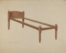 Shaker Bed, 1935/1942. Creator: Elbert S. Mowery