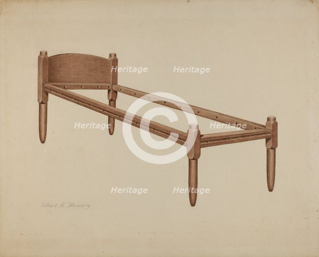 Shaker Bed, 1935/1942. Creator: Elbert S. Mowery.