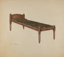 Shaker Bed, 1935/1942. Creator: Elbert S. Mowery