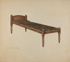 Shaker Bed, 1935/1942. Creator: Elbert S. Mowery