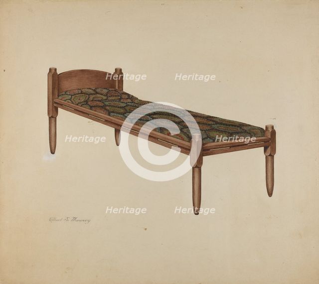 Shaker Bed, 1935/1942. Creator: Elbert S. Mowery.