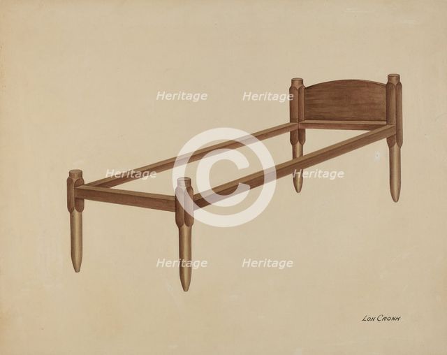 Shaker Bed, 1935/1942. Creator: Lon Cronk.