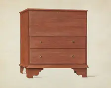 Shaker Blanket Chest, c. 1936. Creator: Ray Holden