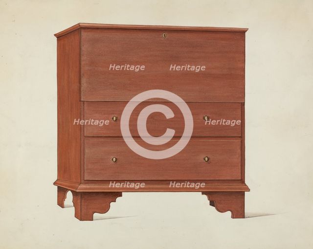 Shaker Blanket Chest, c. 1936. Creator: Ray Holden.