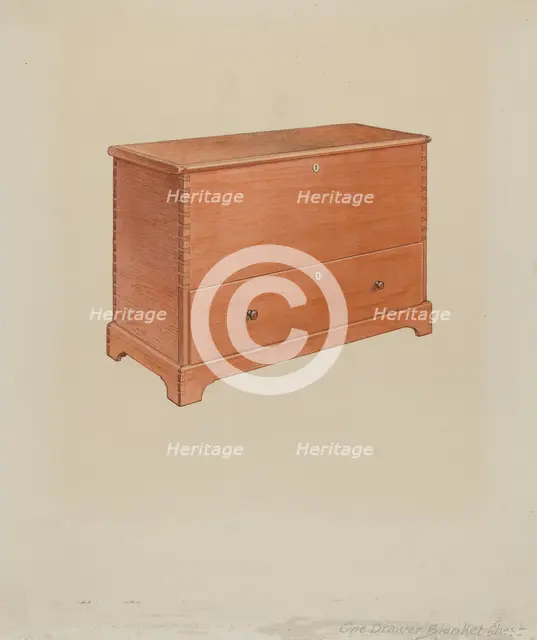Shaker Blanket Box, 1935/1942. Creator: Victor F. Muollo.