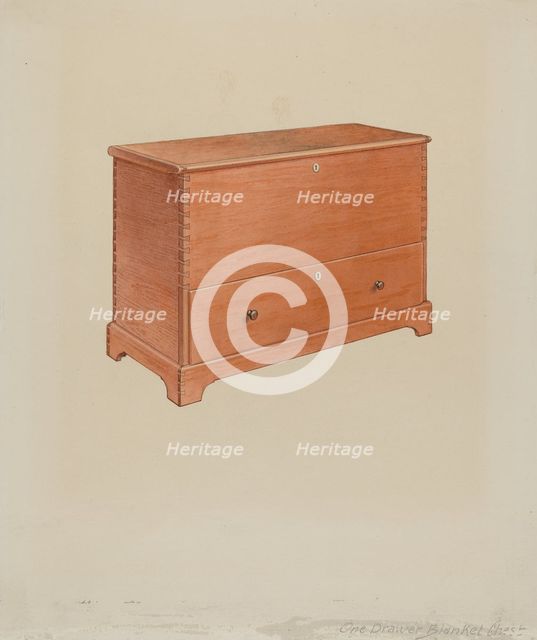 Shaker Blanket Box, 1935/1942. Creator: Victor F. Muollo.