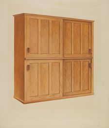 Shaker Bookcase, c. 1937. Creator: John W Kelleher