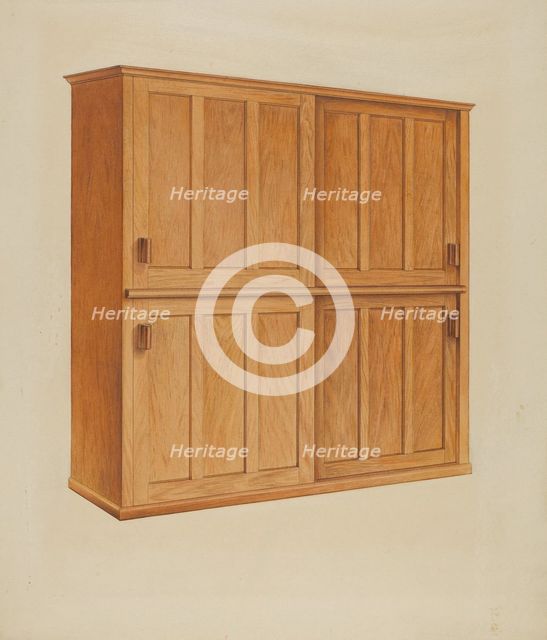 Shaker Bookcase, c. 1937. Creator: John W Kelleher.