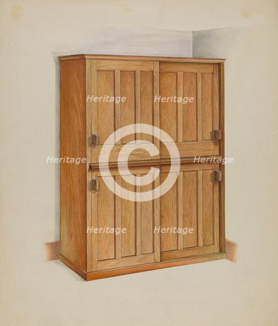 Shaker Bookcase, c. 1937. Creator: John W Kelleher.