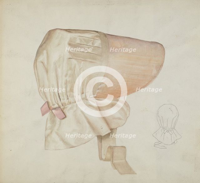 Shaker Bonnet, c. 1936. Creator: Alice Stearns.