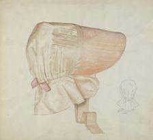 Shaker Bonnet, c. 1936. Creator: Alice Stearns