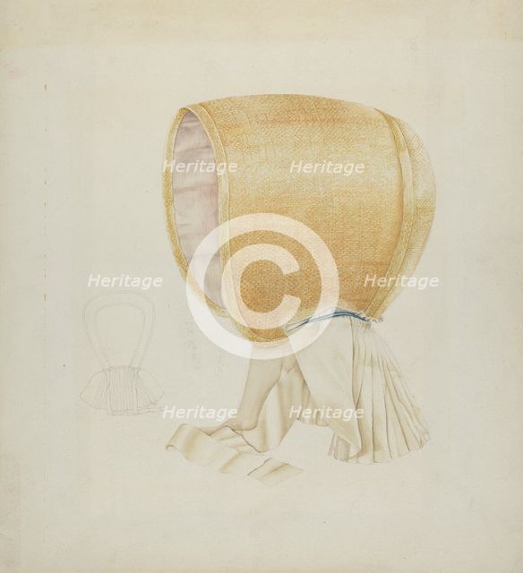 Shaker Bonnet, c. 1936. Creator: Frances Cohen.