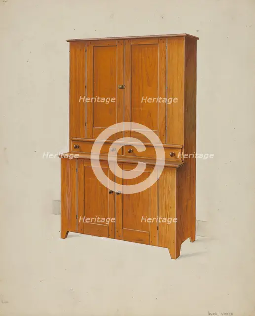 Shaker Cupboard, c. 1937. Creator: Irving I. Smith.