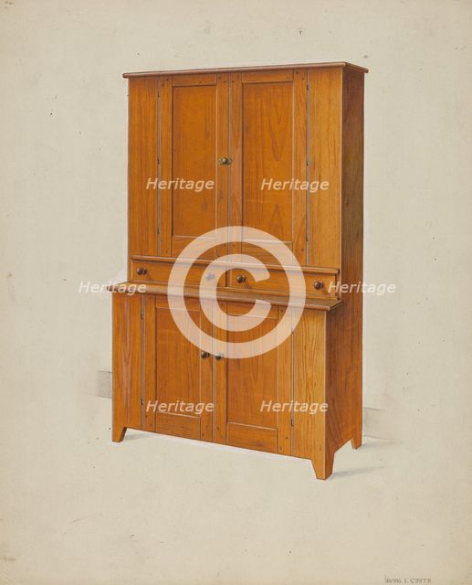Shaker Cupboard, c. 1937. Creator: Irving I. Smith.