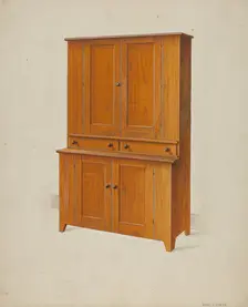 Shaker Cupboard, c. 1937. Creator: Irving I. Smith