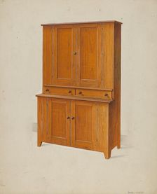 Shaker Cupboard, c. 1937. Creator: Irving I. Smith