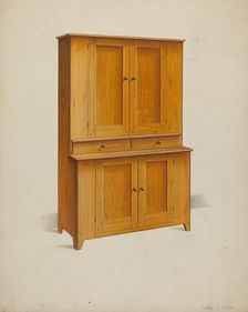 Shaker Cupboard, c. 1938. Creator: Alfred H. Smith