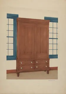Shaker Cupboard, c. 1938. Creator: George V. Vezolles