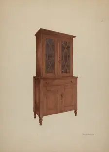 Shaker Cupboard, c. 1938. Creator: George V. Vezolles