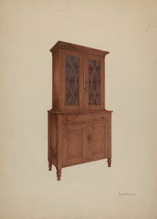 Shaker Cupboard, c. 1938. Creator: George V. Vezolles