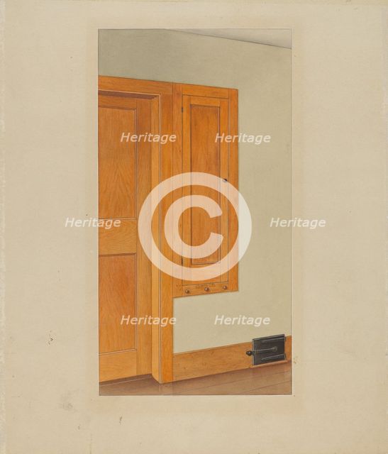 Shaker Cupboard, c. 1938. Creator: John W Kelleher.