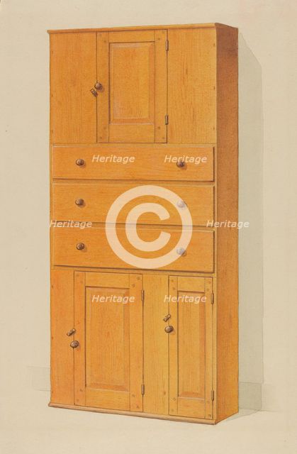 Shaker Cupboard with Drawers, c. 1936. Creator: Howard Weld.