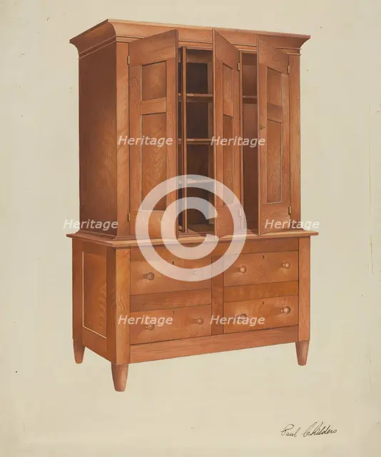 Shaker Cabinet, 1935/1942. Creator: William Paul Childers.