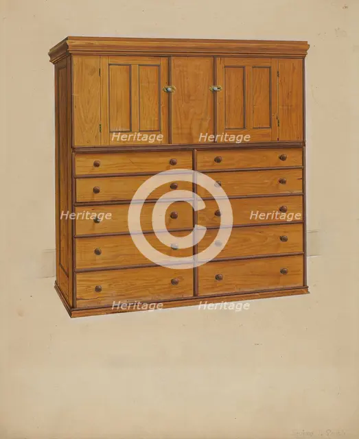 Shaker Cabinet, c. 1937. Creator: Irving I. Smith.