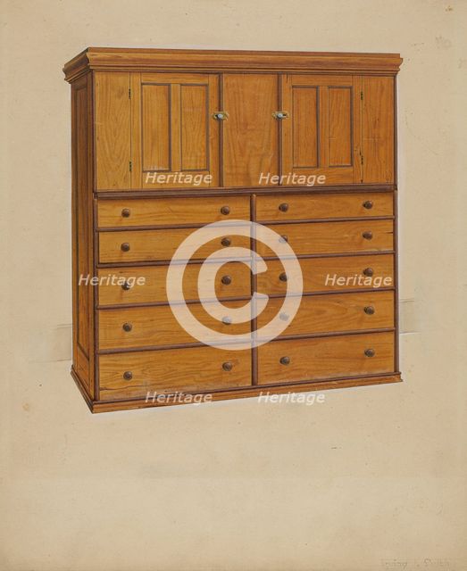 Shaker Cabinet, c. 1937. Creator: Irving I. Smith.