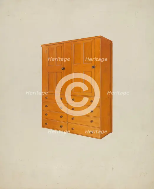 Shaker Cabinet, c. 1938. Creator: John W Kelleher.