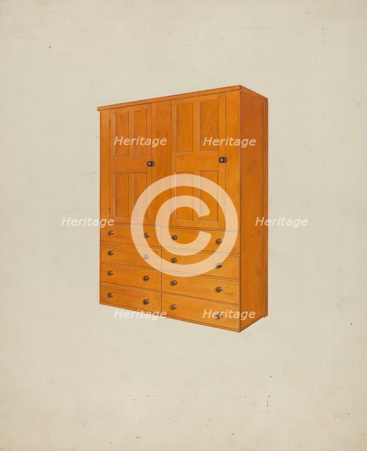 Shaker Cabinet, c. 1938. Creator: John W Kelleher.