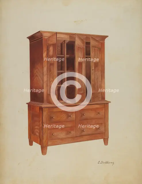 Shaker Cabinet, c. 1941. Creator: Edward D. Williams.