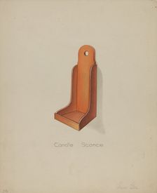 Shaker Candle Sconce, 1935/1942. Creator: Anne Ger