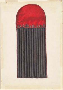 Shaker Case for Knitting Needles, 1935/1942. Creator: Elizabeth Moutal