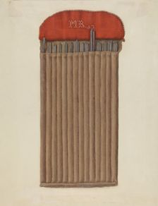 Shaker Case for Knitting Needles, 1935/1942. Creator: Helen E. Gilman