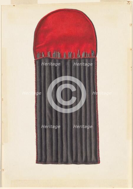 Shaker Case for Knitting Needles, 1935/1942. Creator: Elizabeth Moutal.