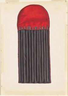 Shaker Case for Knitting Needles, 1935/1942. Creator: Elizabeth Moutal