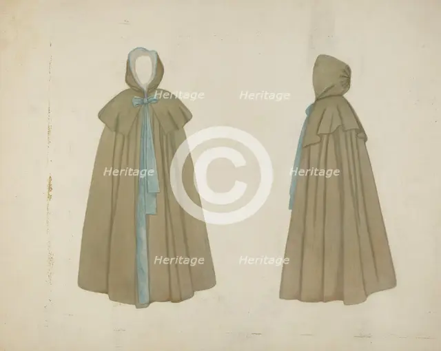Shaker Cape, c. 1936. Creator: Francis Bruner.
