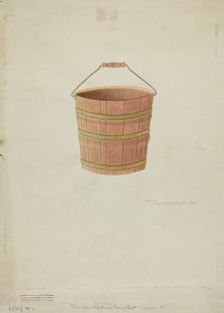 Shaker Cedar Bucket, 1941. Creator: T. Joyce