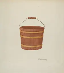 Shaker Cedar Basket, 1935/1942. Creator: Edward D. Williams