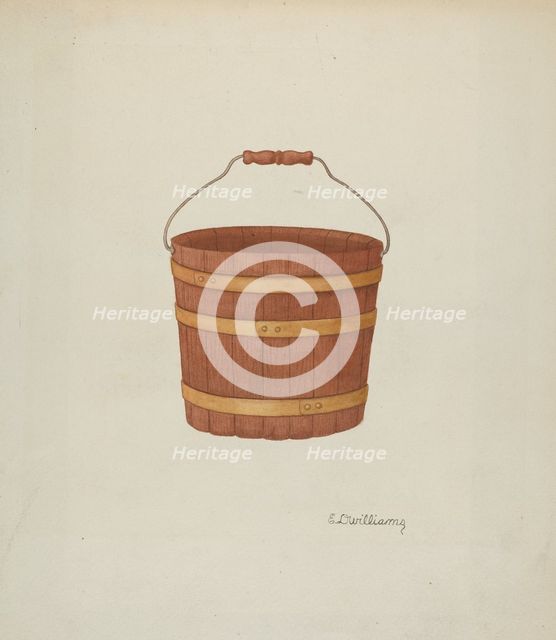 Shaker Cedar Basket, 1935/1942. Creator: Edward D. Williams.