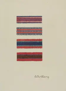 Shaker Chair Braids, 1935/1942. Creator: Edward D. Williams