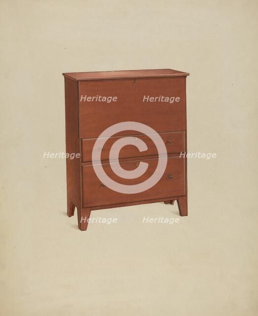 Shaker Chest of Drawers, 1937. Creator: Winslow Rich.