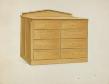 Shaker Chest of Drawers, c. 1936. Creator: Ray Holden
