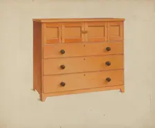 Shaker Chest of Drawers, c. 1937. Creator: John W Kelleher