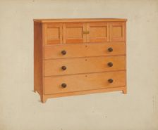 Shaker Chest of Drawers, c. 1937. Creator: John W Kelleher