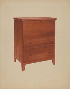 Shaker Chest of Drawers, c. 1938. Creator: John W Kelleher